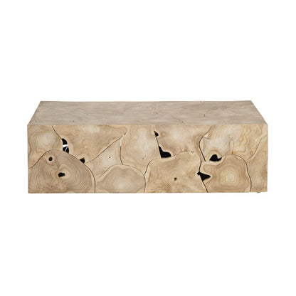 Crestview Collection - Jackson Tan Solid Wood Rectangle Coffee Table / Cocktail Table - CVFDR1242 view 2