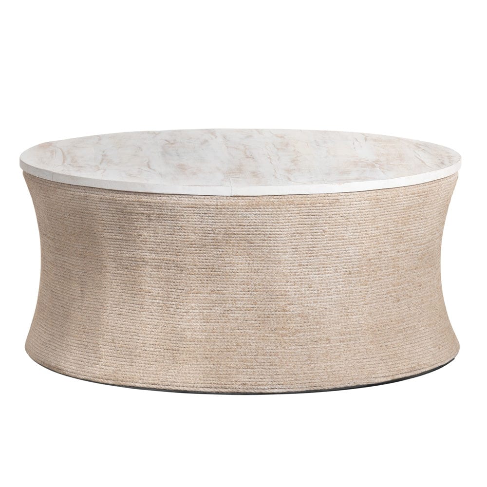 Crestview Collection - Key Largo Tan Solid Wood Round Coffee Table / Cocktail Table - CVFNR4230 view 1