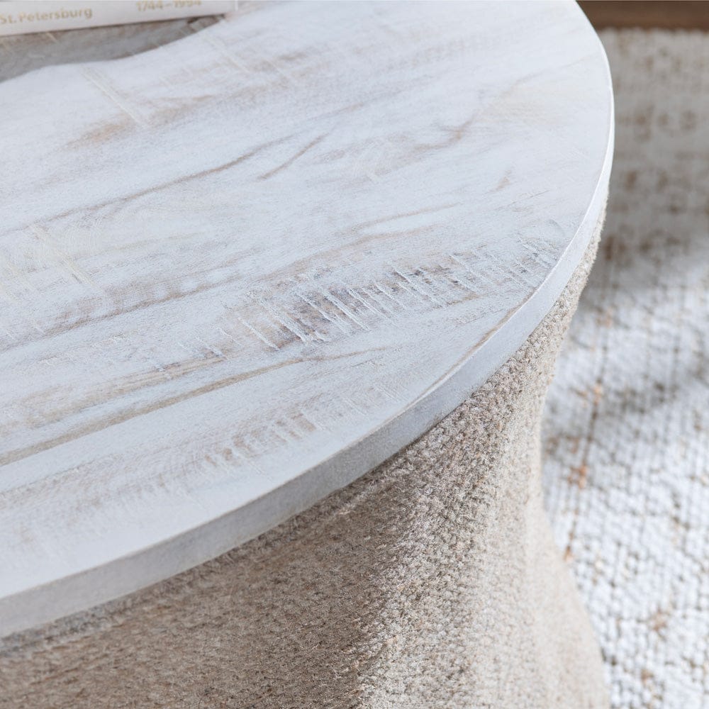 Crestview Collection - Key Largo Tan Solid Wood Round Coffee Table / Cocktail Table - CVFNR4230 view 3