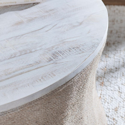 Crestview Collection - Key Largo Tan Solid Wood Round Coffee Table / Cocktail Table - CVFNR4230 view 3