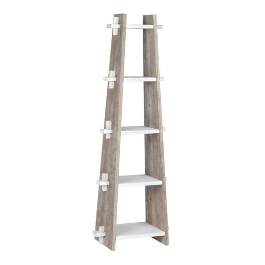 Crestview Collection - Kona Beach 67 in. White Solid Wood 4 Shelf Etagere - CVFZR6201 view 1