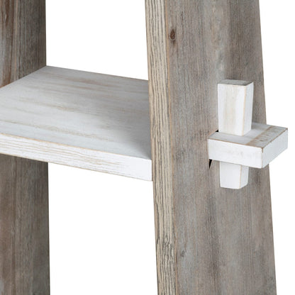 Crestview Collection - Kona Beach 67 in. White Solid Wood 4 Shelf Etagere - CVFZR6201 view 3