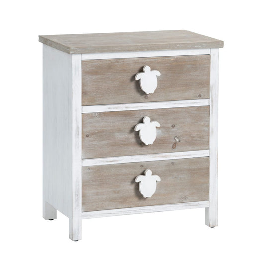 Crestview Collection - Kona Beach White Solid Wood 3 Drawer Accent Chest - CVFZR6203 view 1