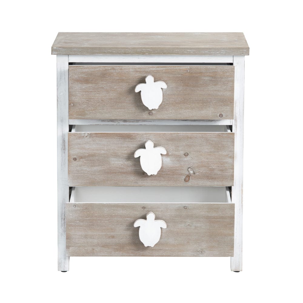 Crestview Collection - Kona Beach White Solid Wood 3 Drawer Accent Chest - CVFZR6203 view 3