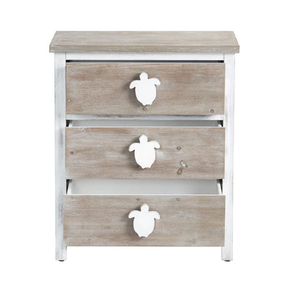 Crestview Collection - Kona Beach White Solid Wood 3 Drawer Accent Chest - CVFZR6203 view 3