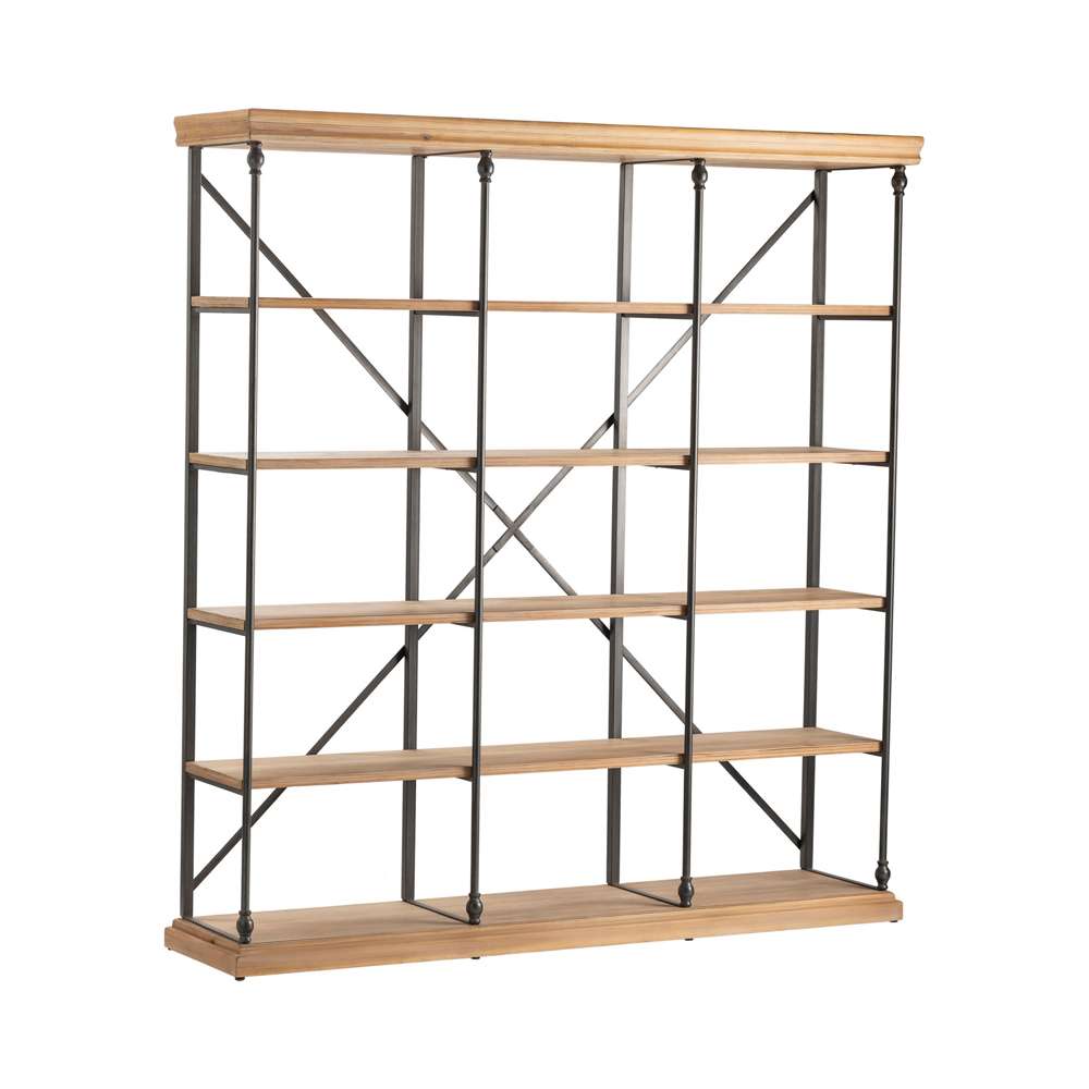Crestview Collection - La Salle Metal and Wood 3 Section Bookshelf - CVFZR4090 veiw 1