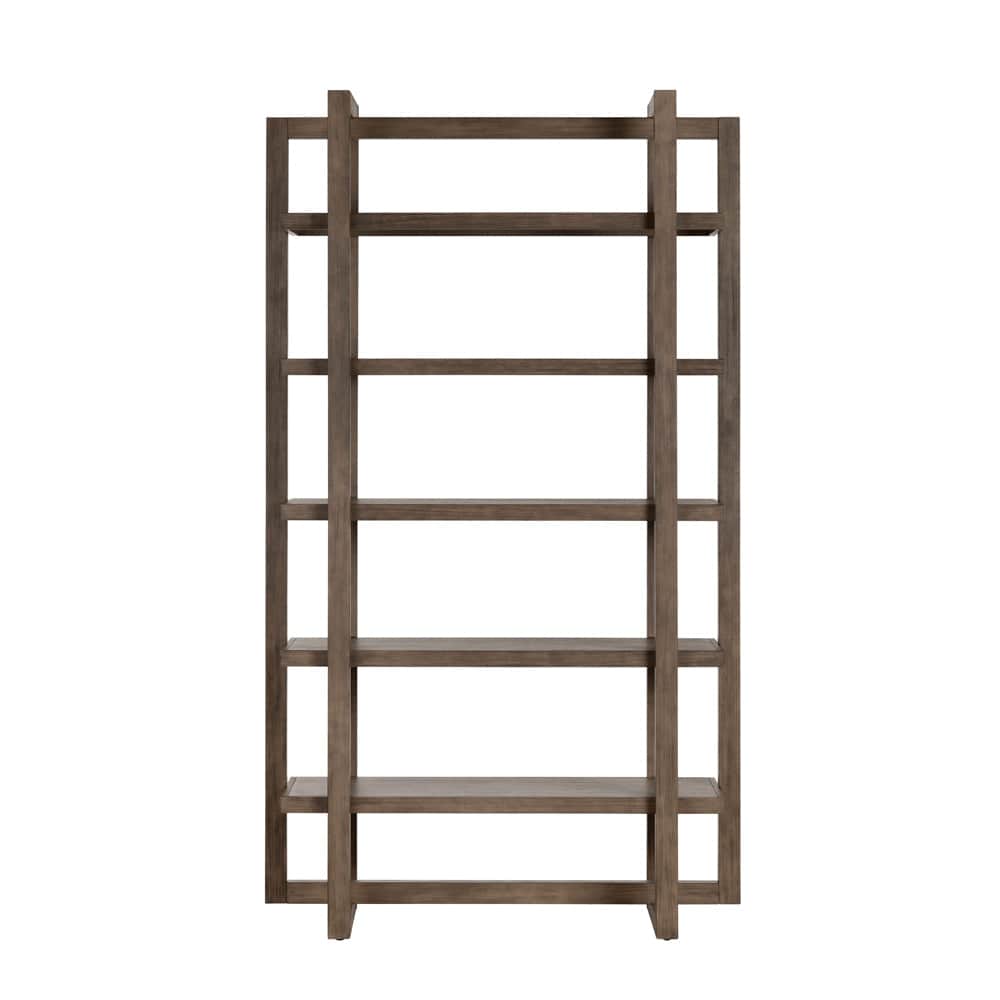 Crestview Collection - Lennox 90 in. Brown Solid Wood 5 Shelf Etagere - CVFDR1209 view 2