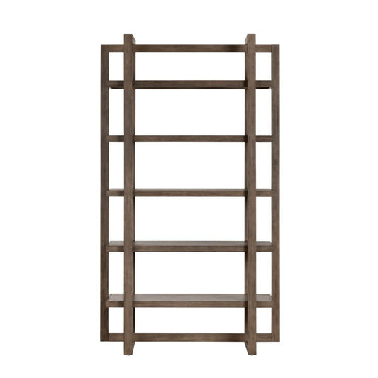 Crestview Collection - Lennox 90 in. Brown Solid Wood 5 Shelf Etagere - CVFDR1209 view 2