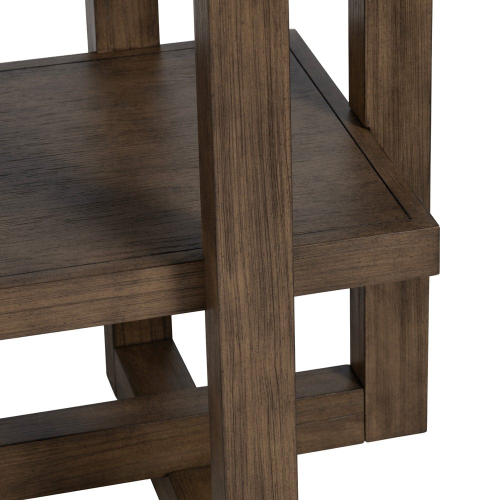 Crestview Collection - Lennox 90 in. Brown Solid Wood 5 Shelf Etagere - CVFDR1209 view 3