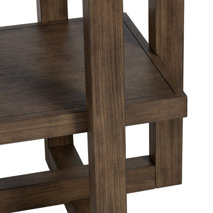 Crestview Collection - Lennox 90 in. Brown Solid Wood 5 Shelf Etagere - CVFDR1209 view 3