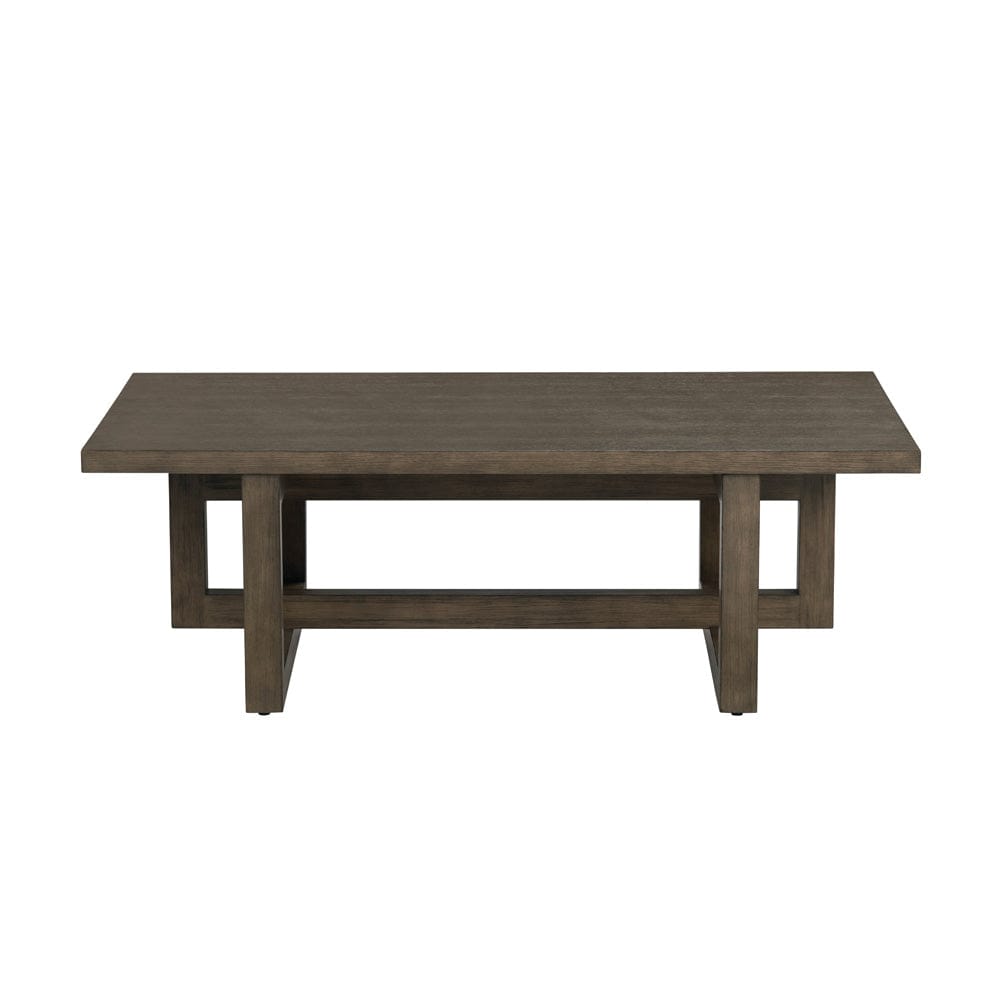 Crestview Collection - Lennox Brown Solid Wood Rectangle Coffee Table / Cocktail Table - CVFDR1214 view 2