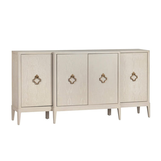 Crestview Collection - Lexington 75.5 in. Beige Solid Wood 4 Door Media Credenza / Sideboard - CVFDR1041 view 1