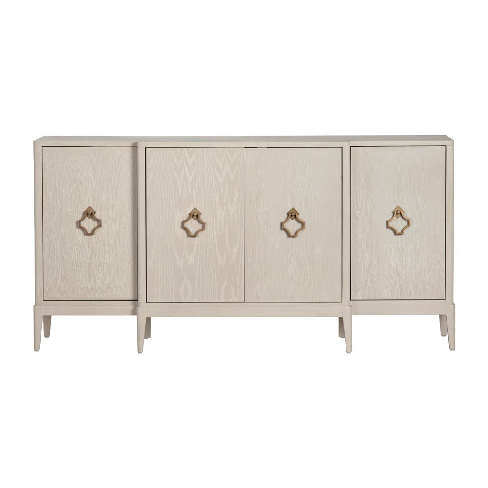 Crestview Collection - Lexington 75.5 in. Beige Solid Wood 4 Door Media Credenza / Sideboard - CVFDR1041 view 2