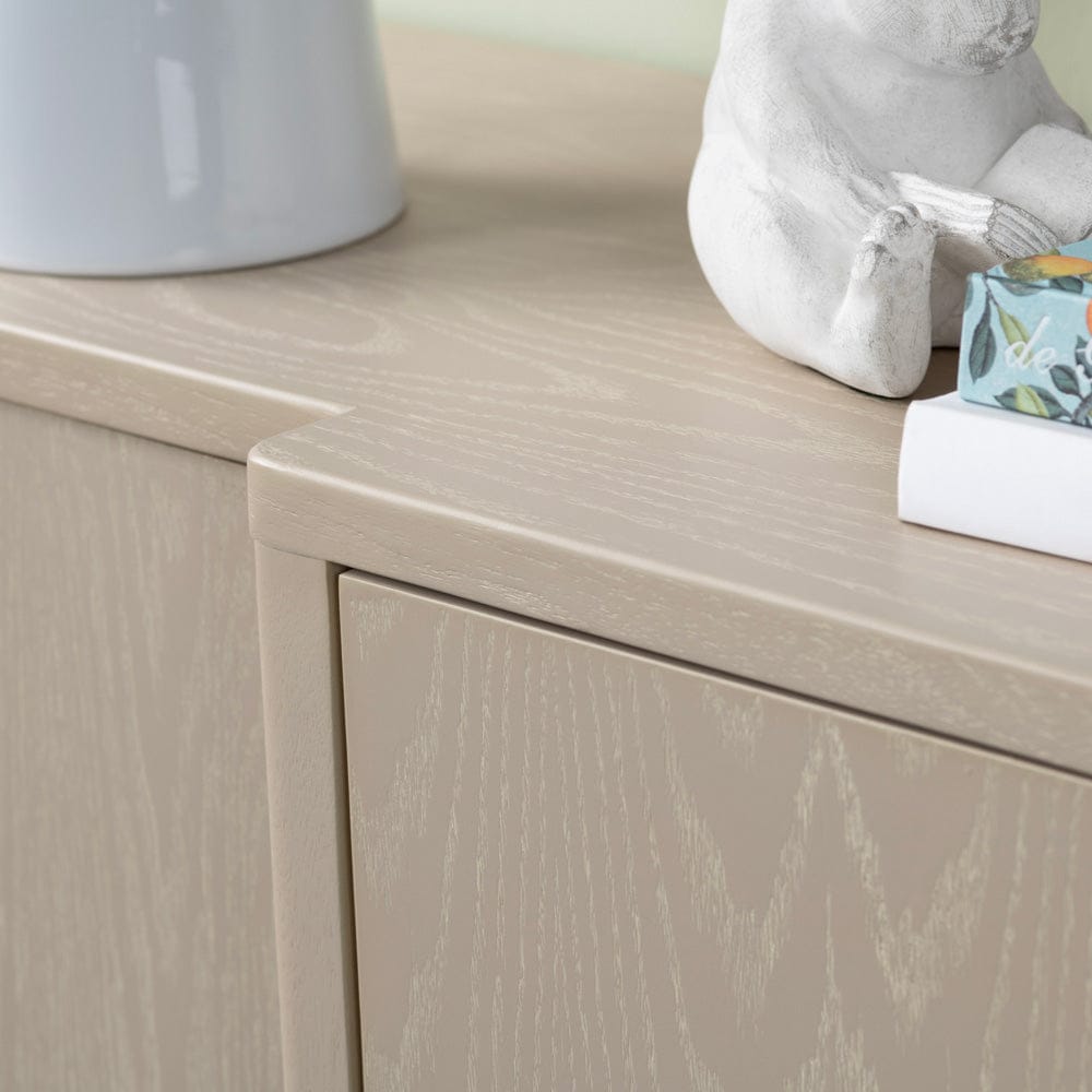 Crestview Collection - Lexington 75.5 in. Beige Solid Wood 4 Door Media Credenza / Sideboard - CVFDR1041 view 5