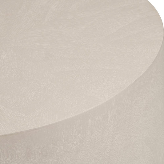 Crestview Collection - Lexington Round Beige Solid Wood Accent End Table - CVFDR1043 view 2