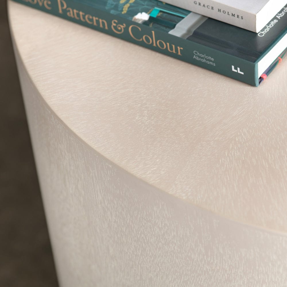 Crestview Collection - Lexington Round Beige Solid Wood Accent End Table - CVFDR1043 view 3