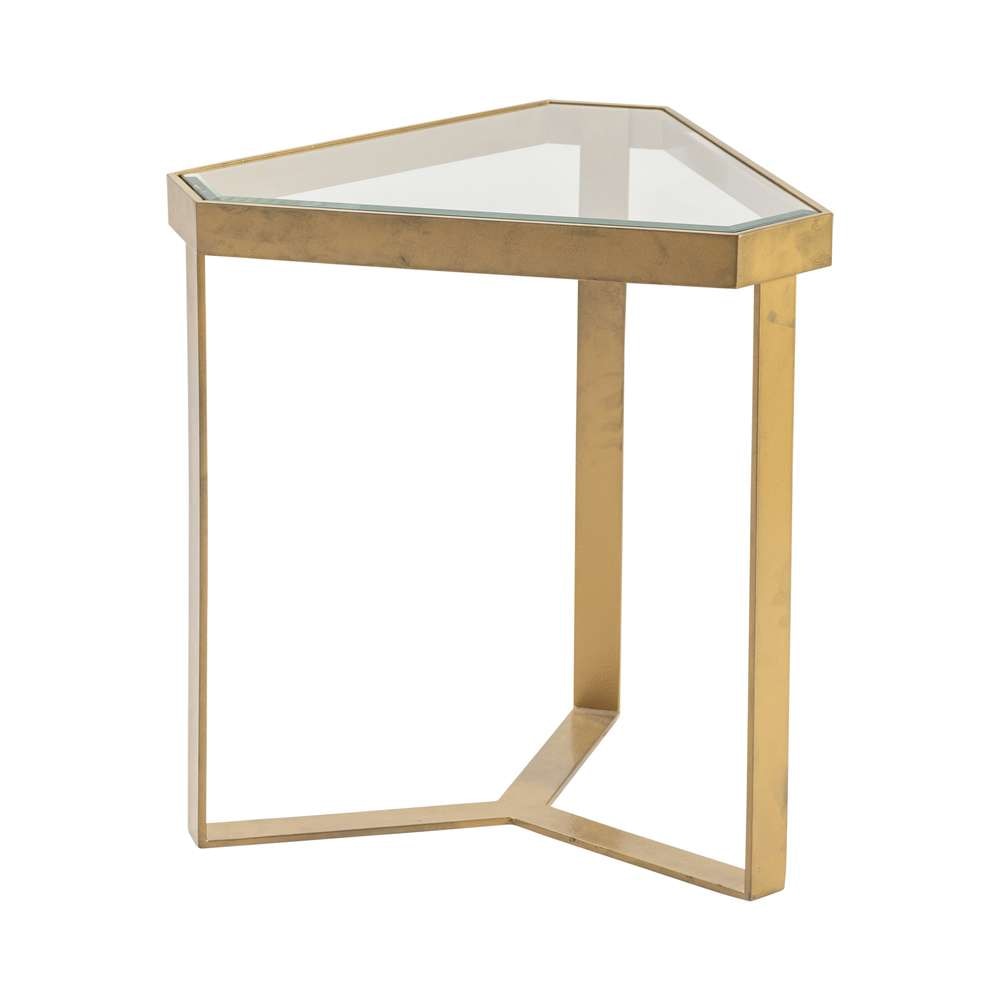 Crestview Collection - Melrose Gold Triangle Accent Table - CVFZR4002 veiw 1