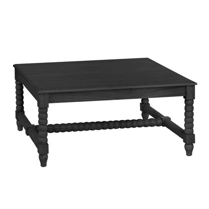 Crestview Collection - Meridian Black Solid Wood Square Coffee Table / Cocktail Table - CVFDR1022 view 1