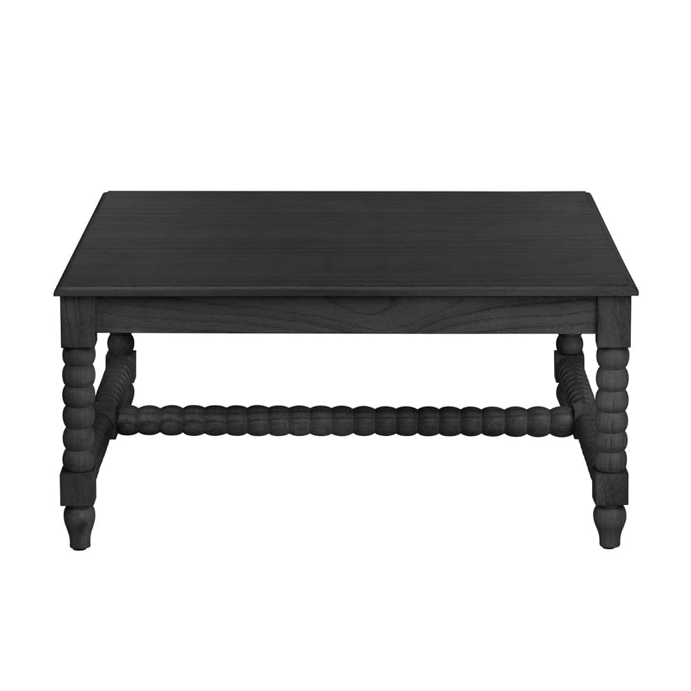 Crestview Collection - Meridian Black Solid Wood Square Coffee Table / Cocktail Table - CVFDR1022 view 2