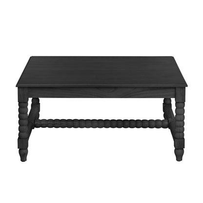 Crestview Collection - Meridian Black Solid Wood Square Coffee Table / Cocktail Table - CVFDR1022 view 2