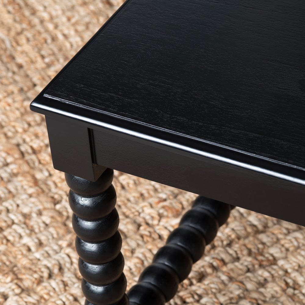 Crestview Collection - Meridian Black Solid Wood Square Coffee Table / Cocktail Table - CVFDR1022 view 4