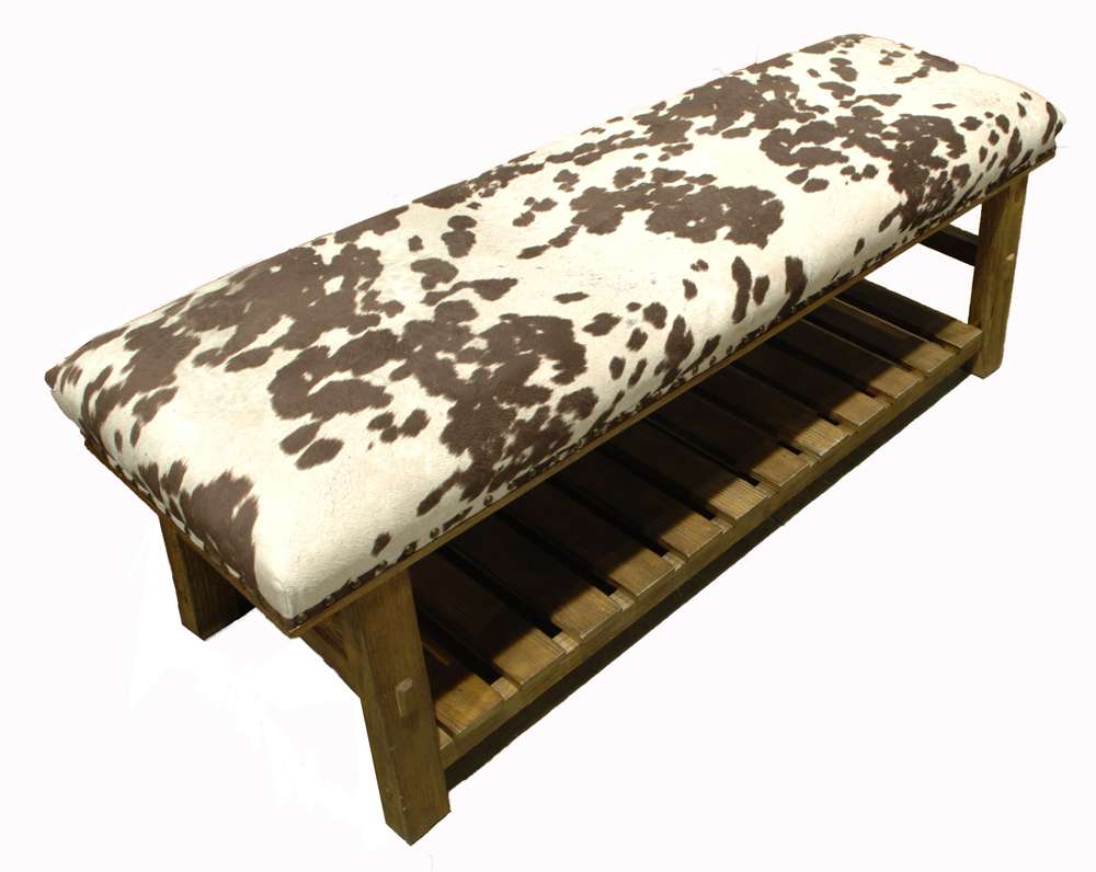 Crestview Collection - Mesquite Faux Cowhide Bench - CVFZR3718 veiw 2