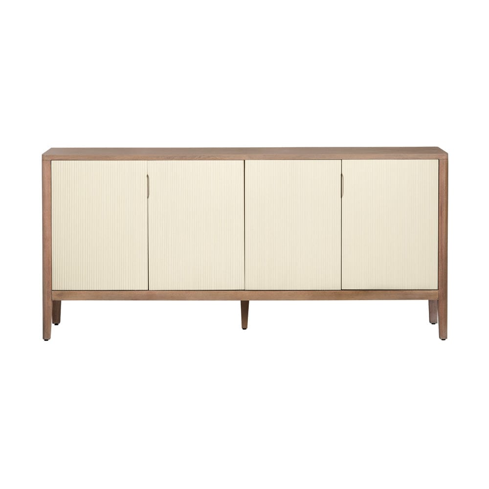 Crestview Collection - Montclair 74 in. Brown Solid Wood 4 Door Media Credenza / Sideboard - CVFDR1045 view 2