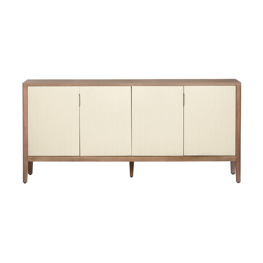 Crestview Collection - Montclair 74 in. Brown Solid Wood 4 Door Media Credenza / Sideboard - CVFDR1045 view 2