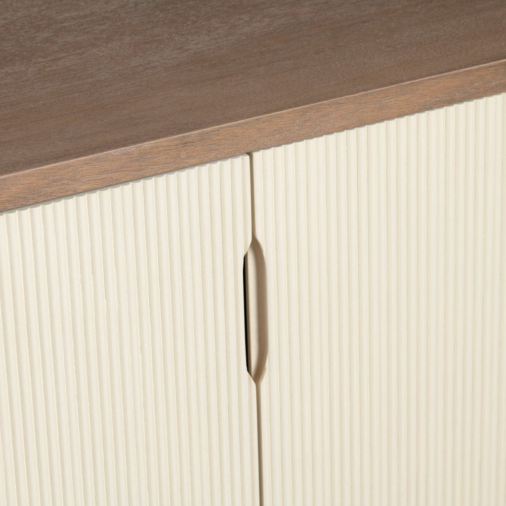 Crestview Collection - Montclair 74 in. Brown Solid Wood 4 Door Media Credenza / Sideboard - CVFDR1045 view 4