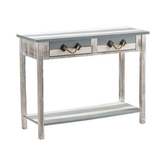 Crestview Collection - Nantucket 2 Drawer Weathered Wood Console - CVFZR696 veiw 2
