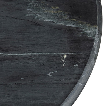 Crestview Collection - Noir Black Marble with White Veining Round Coffee Table / Cocktail Table - CVFNR4636 view 3