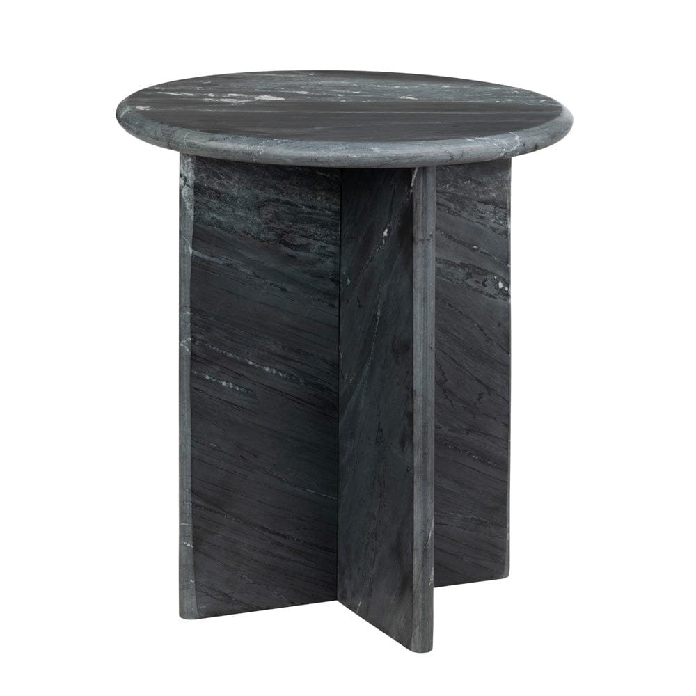 Crestview Collection - Noir Round Black Marble Accent End Table - CVFNR4637 view 1
