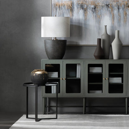 Crestview Collection - Nova Round Black Accent End Table - CVFNR4861 view 3