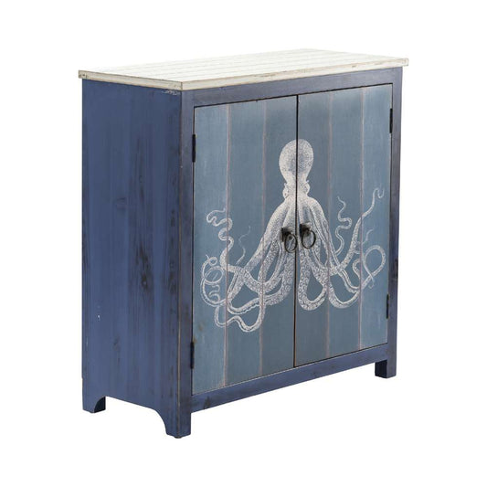 Crestview Collection - Ocotopus 2 Door Deep Blue Cabinet - CVFZR3534 veiw 1
