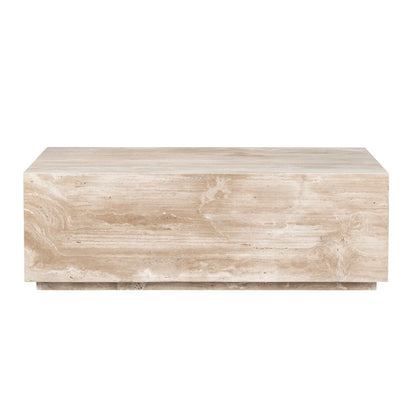Crestview Collection - Palermo Beige Travertine Rectangle Coffee Table / Cocktail Table - CVFNR4640 view 2