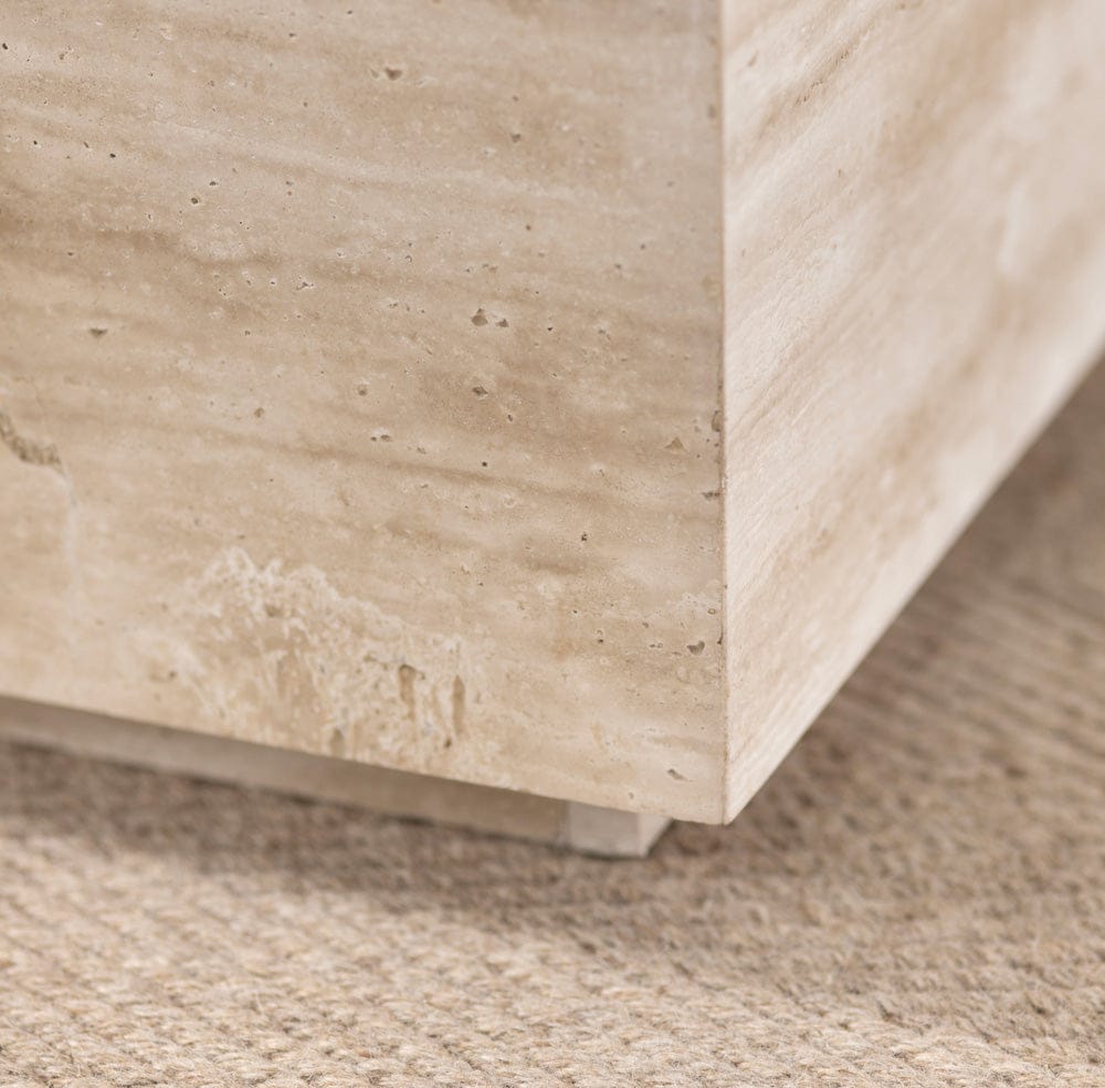 Crestview Collection - Palermo Beige Travertine Rectangle Coffee Table / Cocktail Table - CVFNR4640 view 4