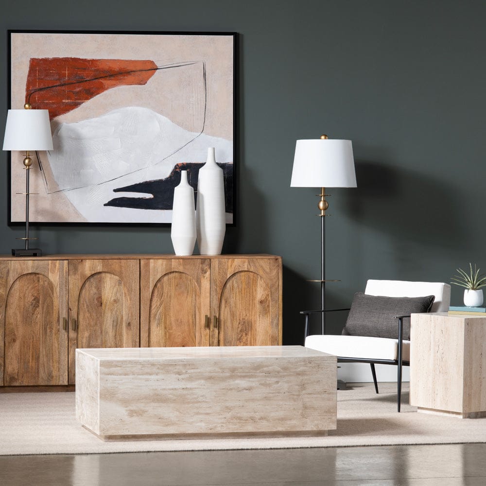 Crestview Collection - Palermo Beige Travertine Rectangle Coffee Table / Cocktail Table - CVFNR4640 view 5