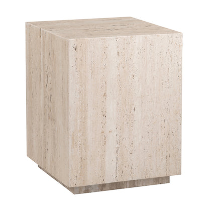 Crestview Collection - Palermo Square Beige Travertine Accent End Table - CVFNR4641 view 1