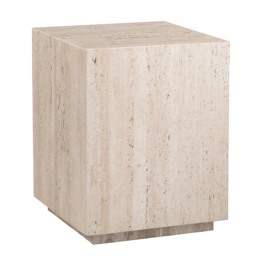 Crestview Collection - Palermo Square Beige Travertine Accent End Table - CVFNR4641 view 1