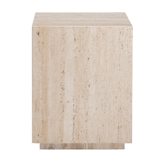 Crestview Collection - Palermo Square Beige Travertine Accent End Table - CVFNR4641 view 2