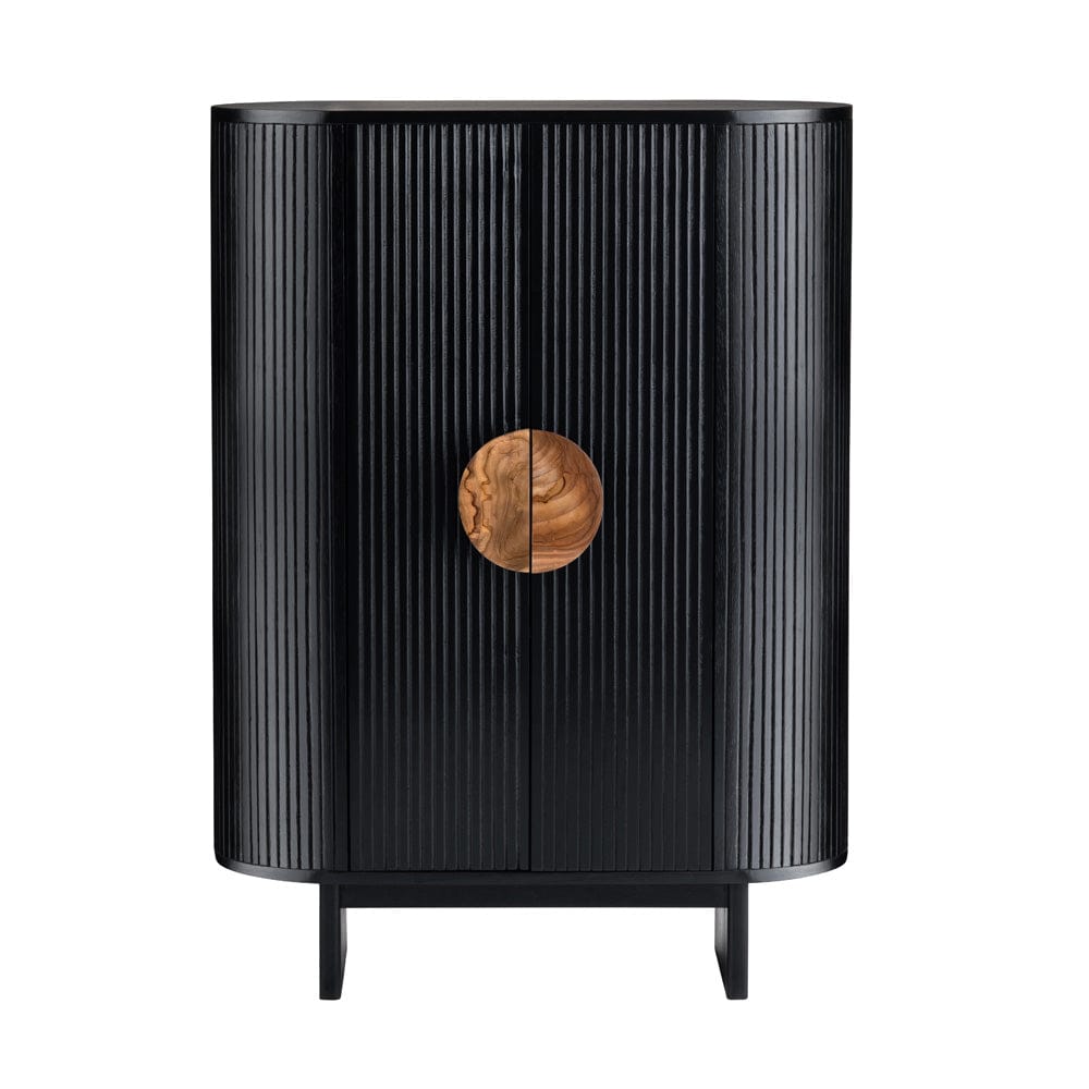Crestview Collection - Paloma Black Solid Wood 2 Door Accent Cabinet - CVFDR1172 view 2