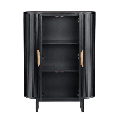 Crestview Collection - Paloma Black Solid Wood 2 Door Accent Cabinet - CVFDR1172 view 3