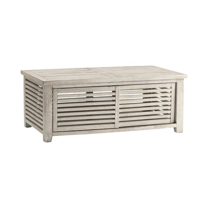 Crestview Collection - Pembroke Plantation Recycled Pine Hudson Finish 2 Sliding Door Slated Rectangle Cocktail Table - CVFVR8127 veiw 2