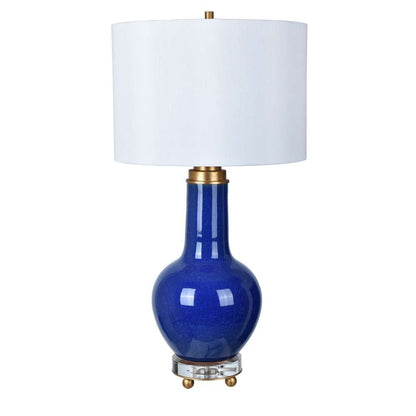 Crestview Collection - Penta Table Lamp in Royal Blue Ceramic & Gold Finish - CVAP2026 veiw 1