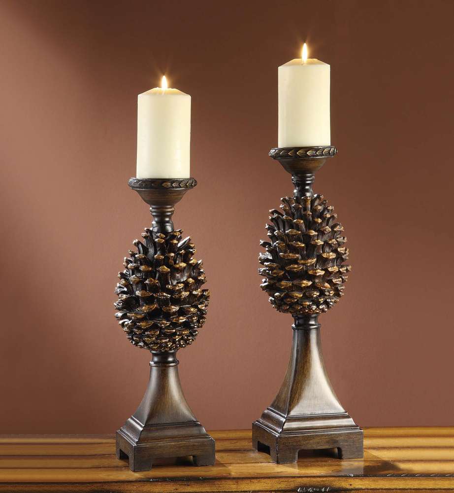 Crestview Collection - Pine Bluff Candleholders - CVCHE345 veiw 1