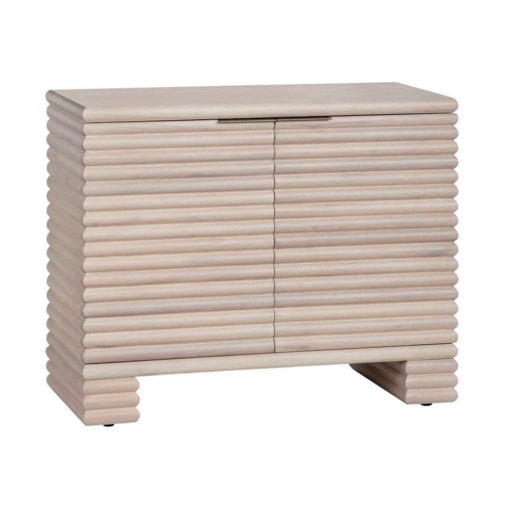 Crestview Collection - Piper 40 in. Cream Solid Wood 2 Door Media Credenza Accent Cabinet - CVFDR1229 view 1