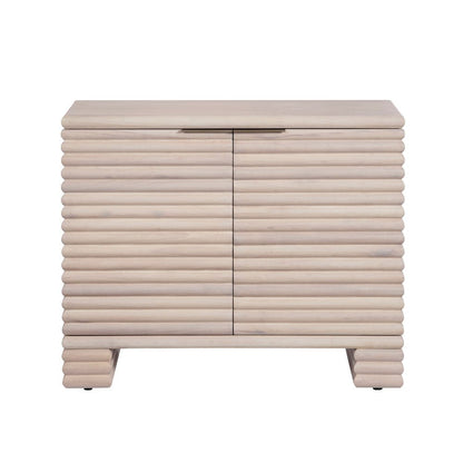 Crestview Collection - Piper 40 in. Cream Solid Wood 2 Door Media Credenza Accent Cabinet - CVFDR1229 view 2