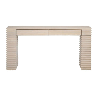 Crestview Collection - Piper 64.02 in. Cream Solid Wood 2 Drawer Accent Console Sofa Table - CVFDR1226 view 2