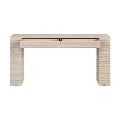 Crestview Collection - Piper 64.02 in. Cream Solid Wood 2 Drawer Accent Console Sofa Table - CVFDR1226 view 3