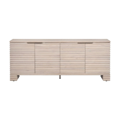 Crestview Collection - Piper 80.12 in. Cream Solid Wood 4 Door Media Credenza / Sideboard - CVFDR1228 view 2